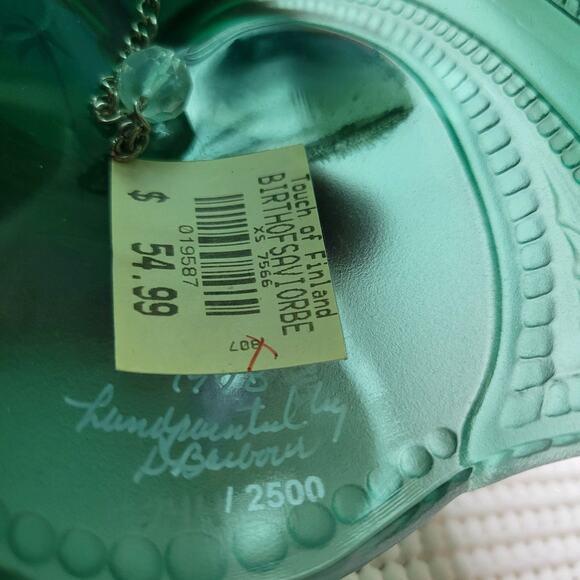 VTG Fenton Emerald Green Bell "The Arrival" BIRTH OF A SAVIOR SERIES EUC -Signed - Picture 8 of 11